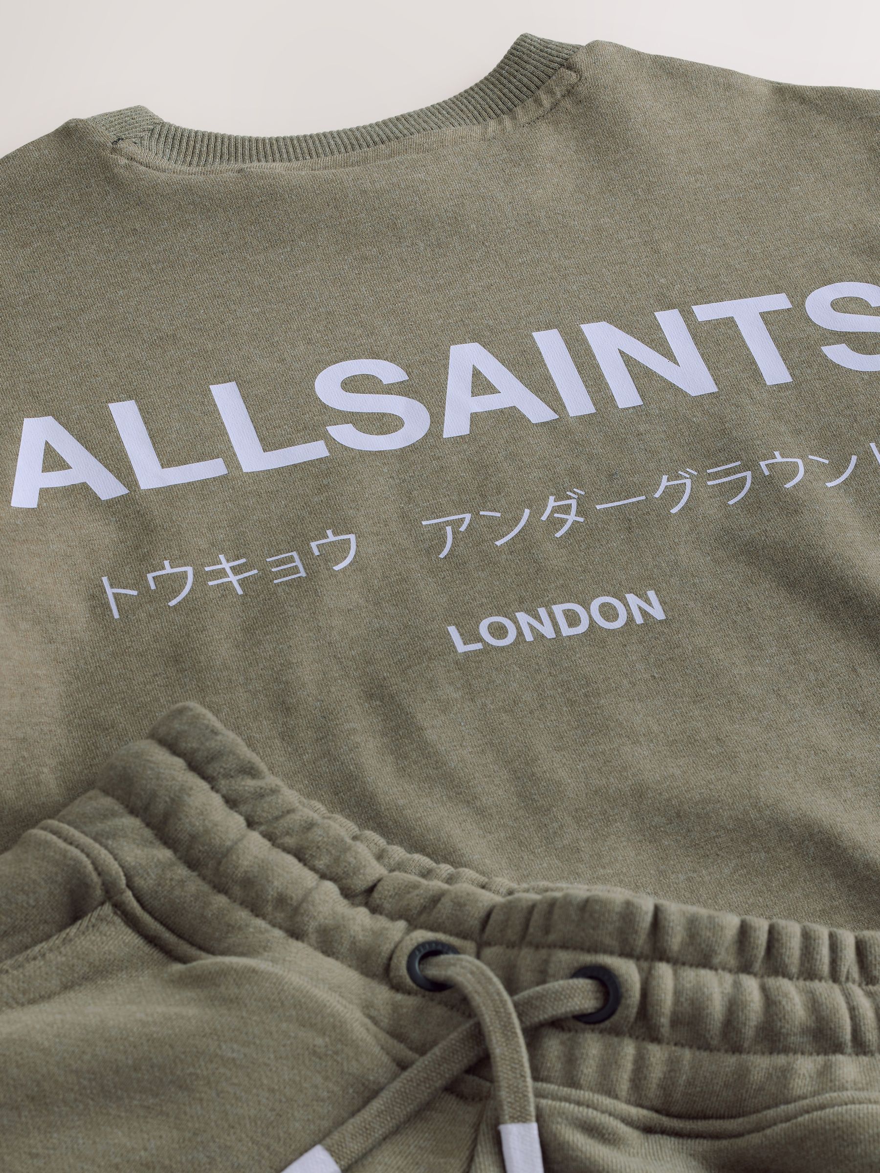 Dsiney Kidz - smALLSAINTS Khaki Green Underground T-Shirt and Sweat Shorts Set image 3