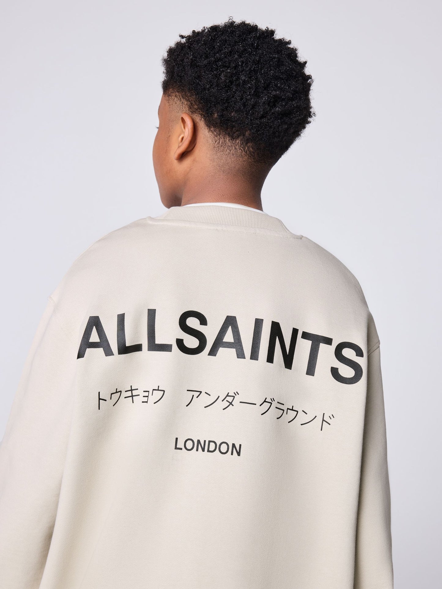 Dsiney Kidz - smALLSAINTS Neutral Underground Oversized Sweatshirt and Sweat Shorts Set image 7
