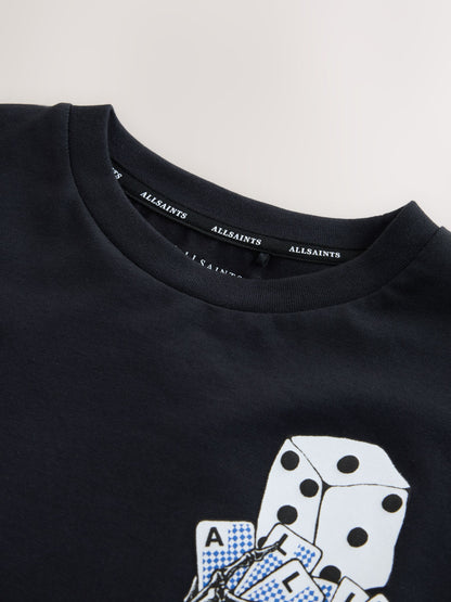 Dsiney Kidz - smALLSAINTS Black/Dealt Oversized Graphic Crew Neck T-Shirt image 10