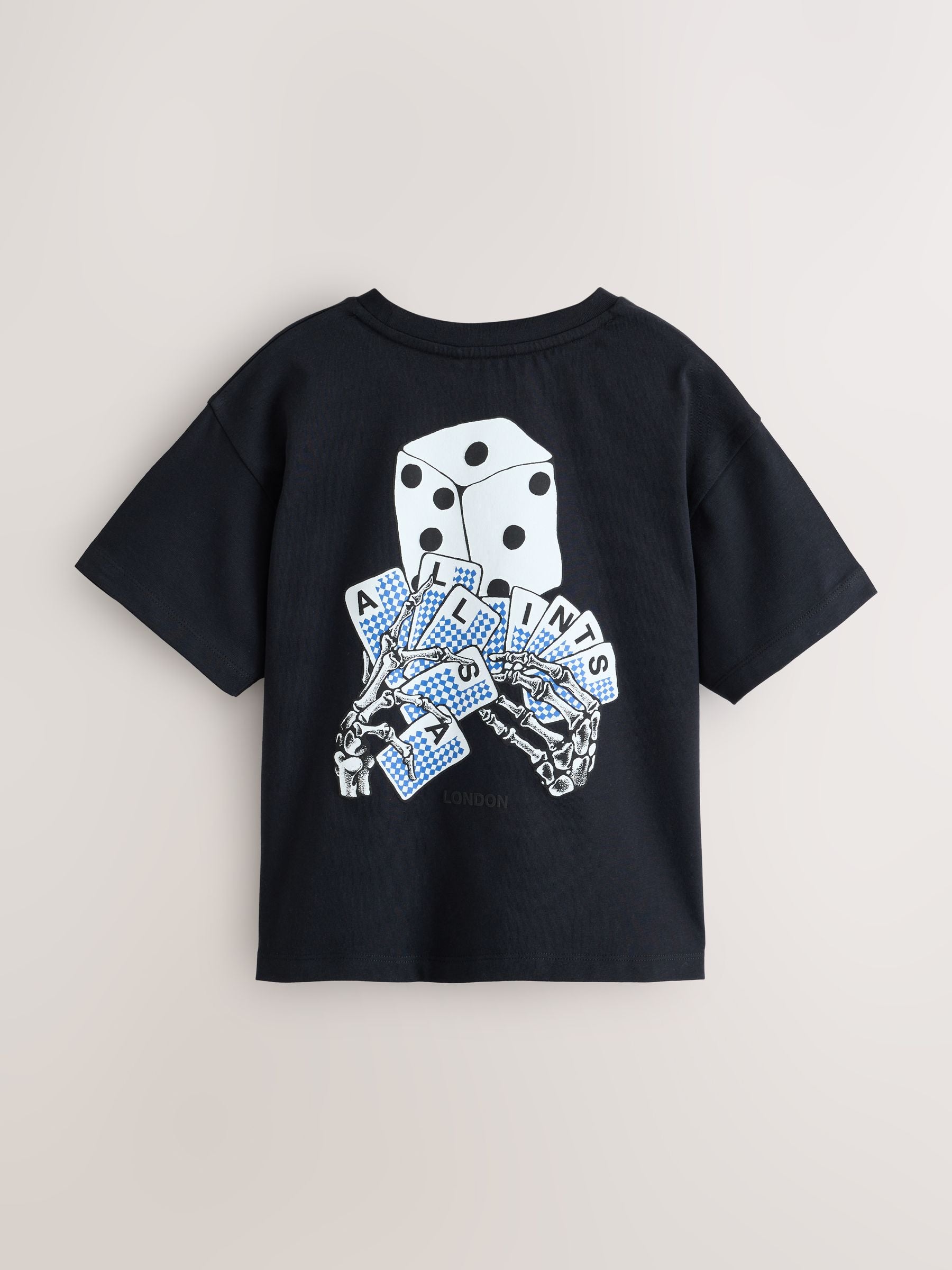 Dsiney Kidz - smALLSAINTS Black/Dealt Oversized Graphic Crew Neck T-Shirt image 8
