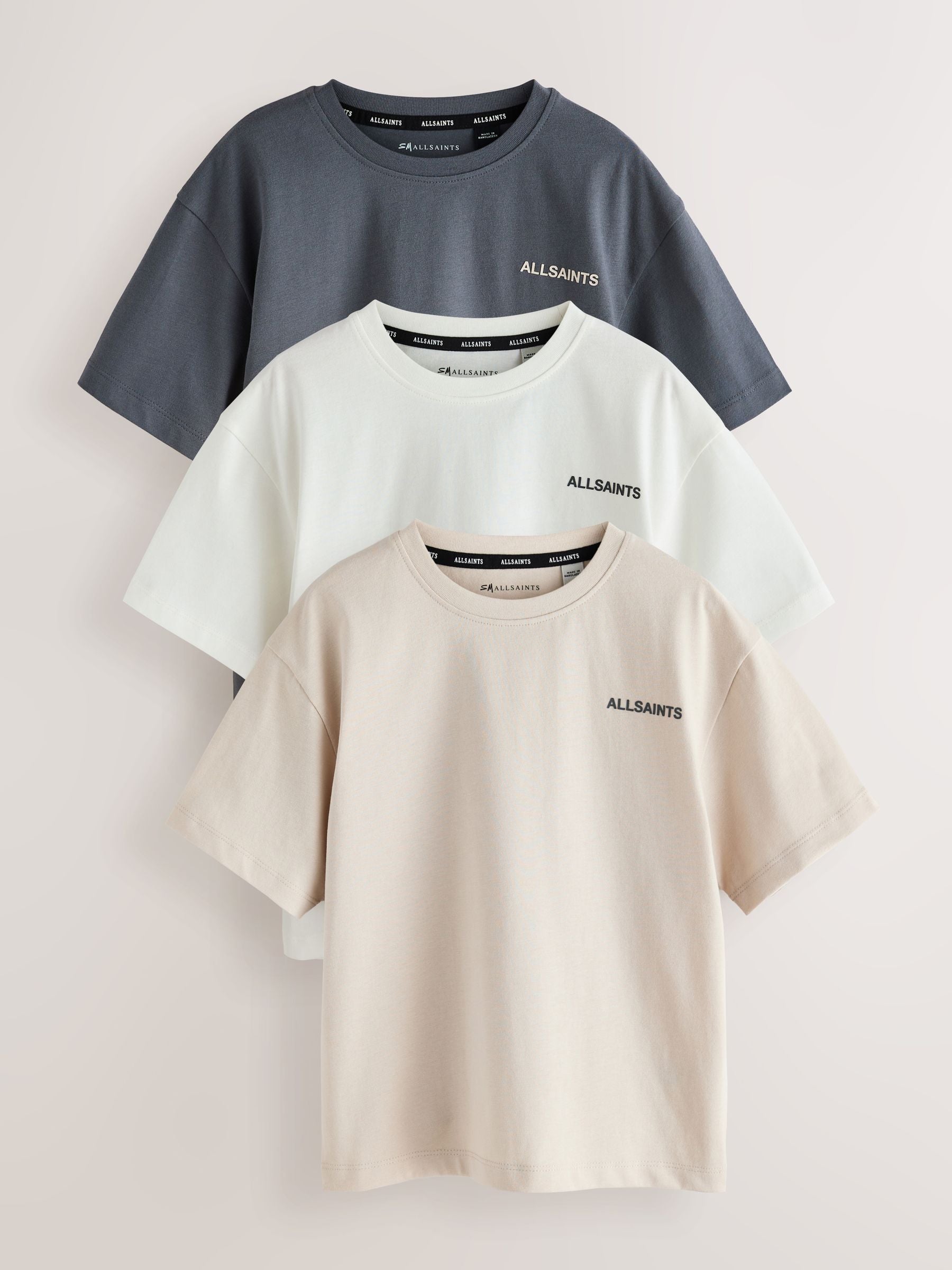 Dsiney Kidz - smALLSAINTS Multi Logo Crew Neck Relaxed T-Shirts 3 Pack image 1