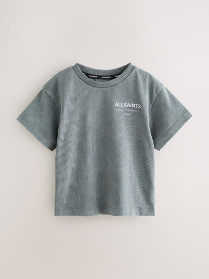 Dsiney Kidz - smALLSAINTS Charcoal Grey Younger Oversized Underground Crew Neck T-Shirt image 5