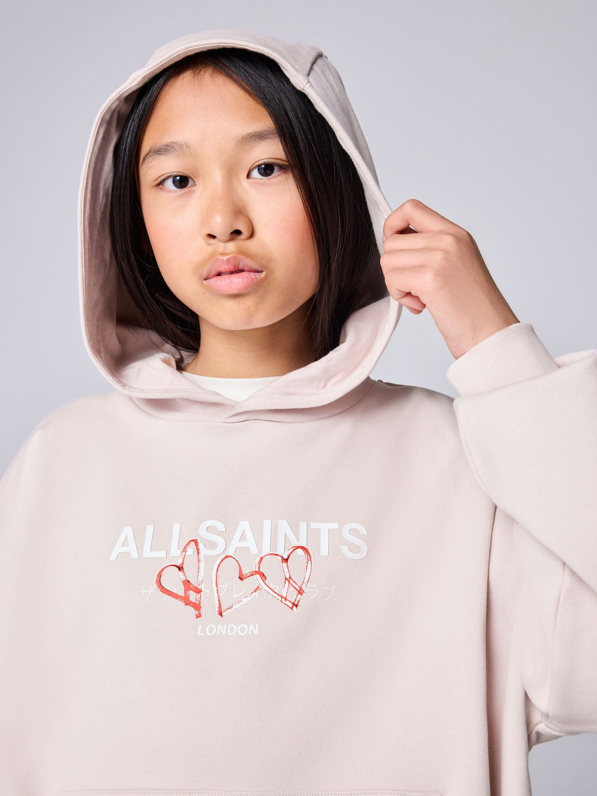 smALLSAINTS Light Pink Amore Underground Graphic Hoodie - image 1