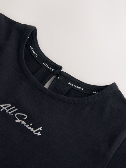 Dsiney Kidz - smALLSAINTS Black Script T-Shirt Dress image 10