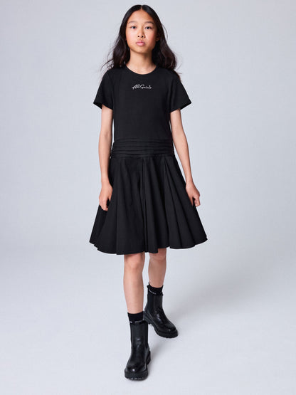 Dsiney Kidz - smALLSAINTS Black Script T-Shirt Dress image 3