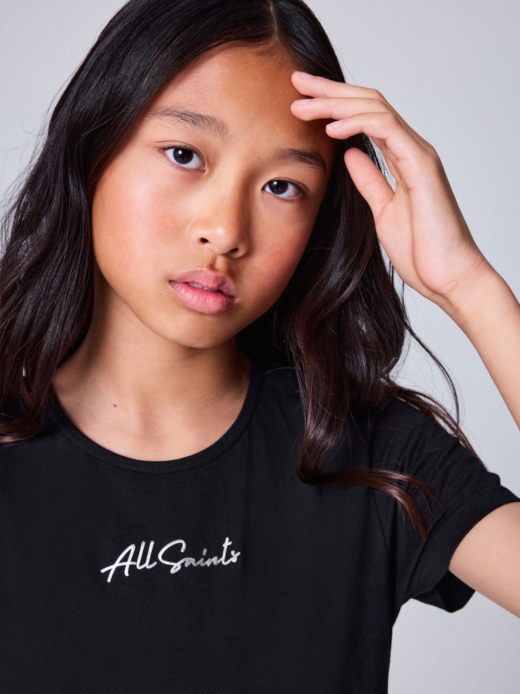Dsiney Kidz - smALLSAINTS Black Script T-Shirt Dress image 6
