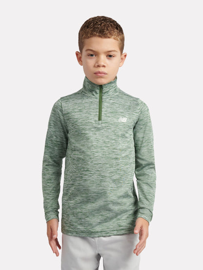 Dsiney Kidz - New Balance Green Athletics Quarter Zip Funnel Sweatshirt image 1