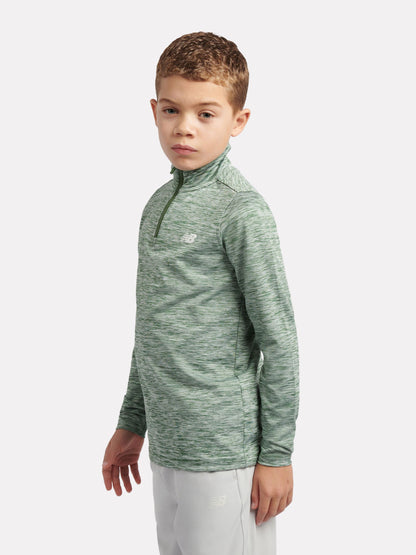 Dsiney Kidz - New Balance Green Athletics Quarter Zip Funnel Sweatshirt image 2