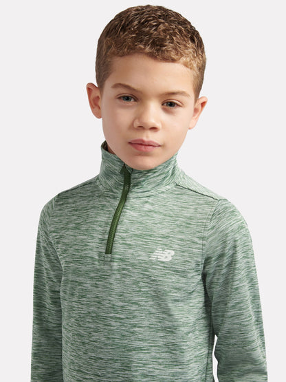Dsiney Kidz - New Balance Green Athletics Quarter Zip Funnel Sweatshirt image 4