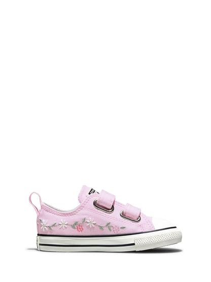 Converse Pink Chuck Taylor Flower Print 2V Low Trainers image 1