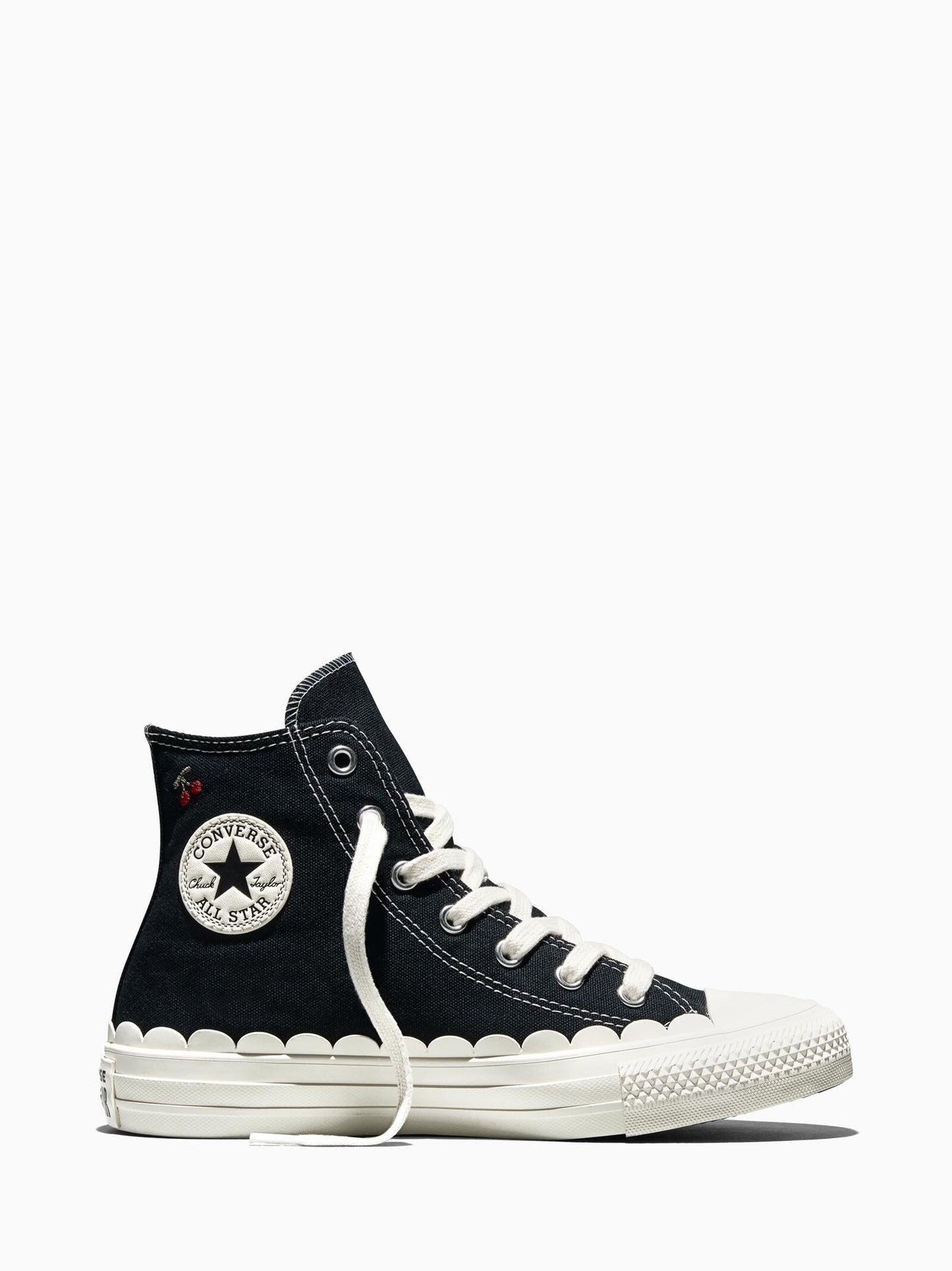 Converse Black Chuck Taylor Flower Print Hightop Trainers image 1