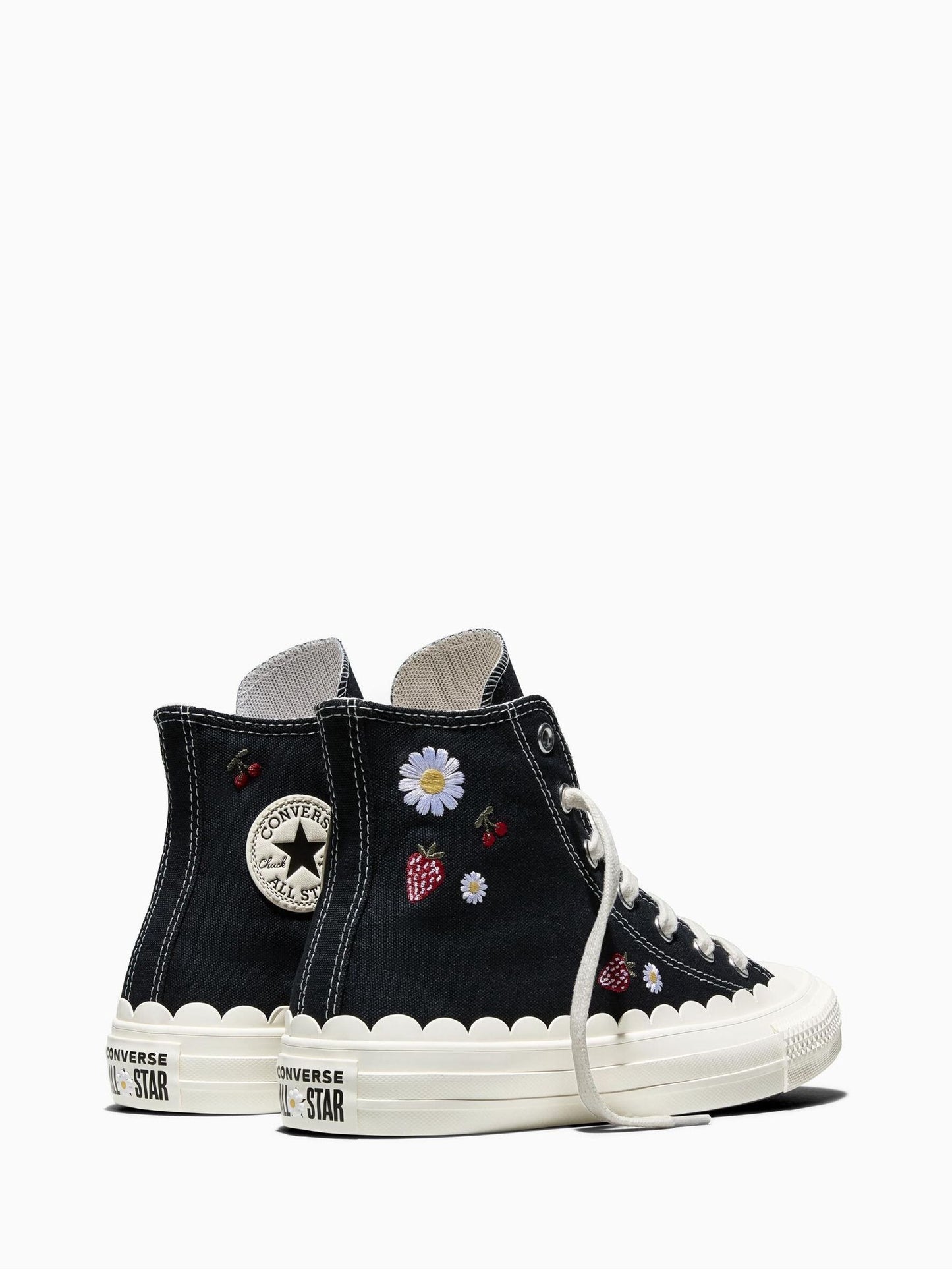 Converse Black Chuck Taylor Flower Print Hightop Trainers image 4