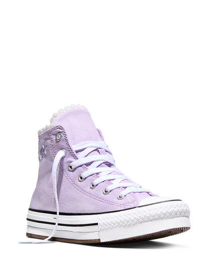 Converse Purple Chuck Taylor EVA Lift Floral Trainers image 3