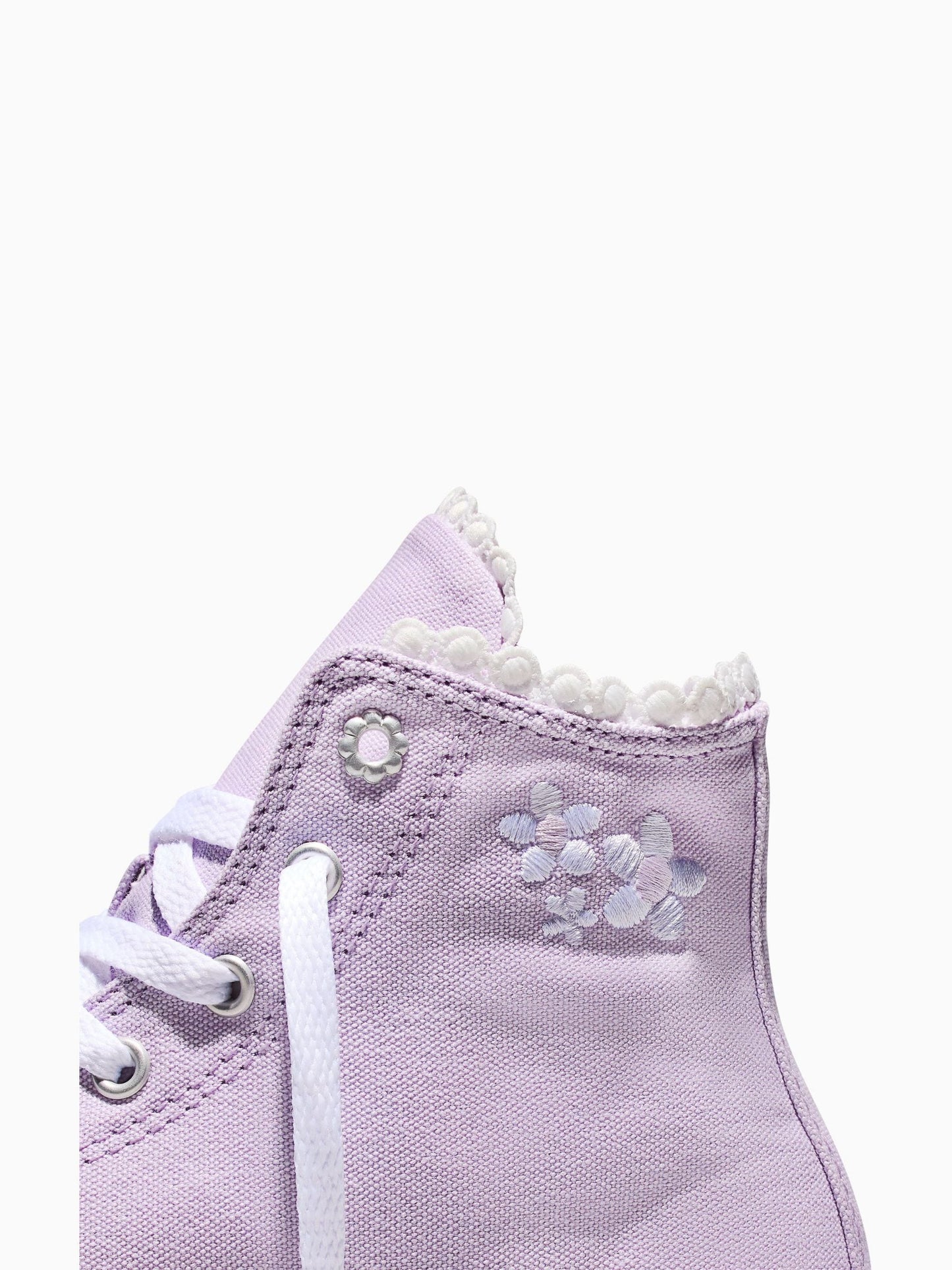 Converse Purple Chuck Taylor EVA Lift Floral Trainers image 5