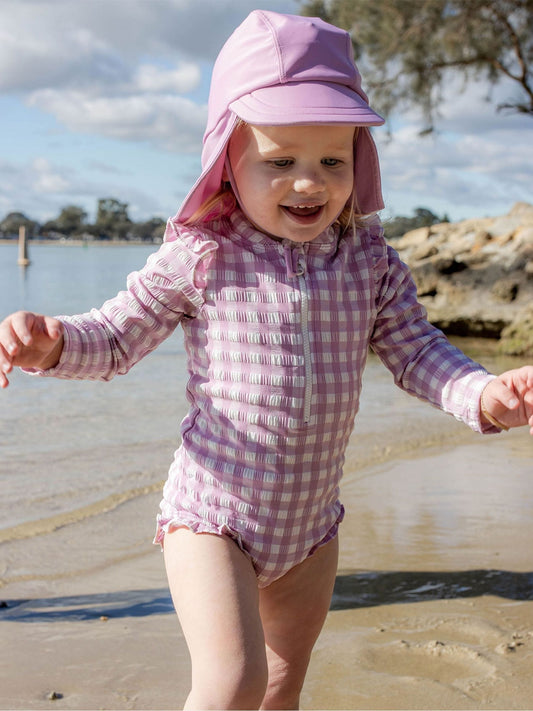 Dsiney Kidz - Purebaby Pink Frilly Long Sleeve Swimsuit image 1