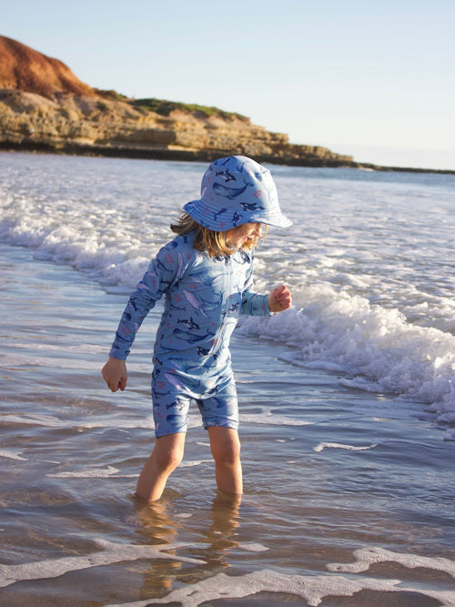 Purebaby Blue Broad Brim Swim Hat image 1