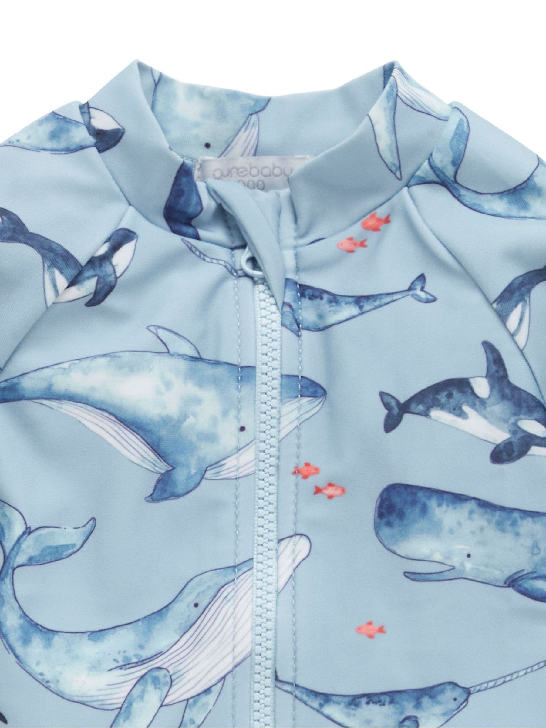 Purebaby Blue Long Sleeve Swim Sunsuit image 5