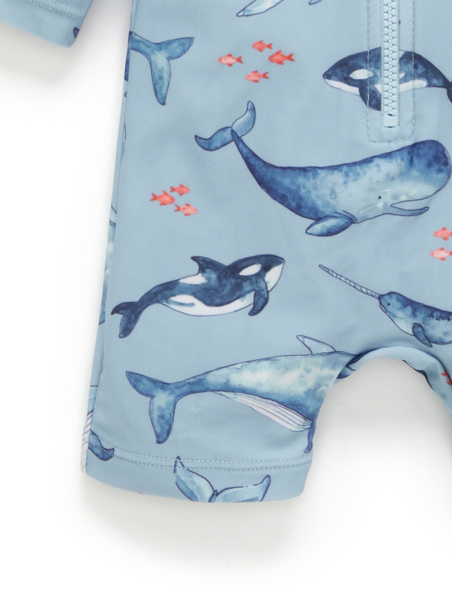 Purebaby Blue Long Sleeve Swim Sunsuit image 6