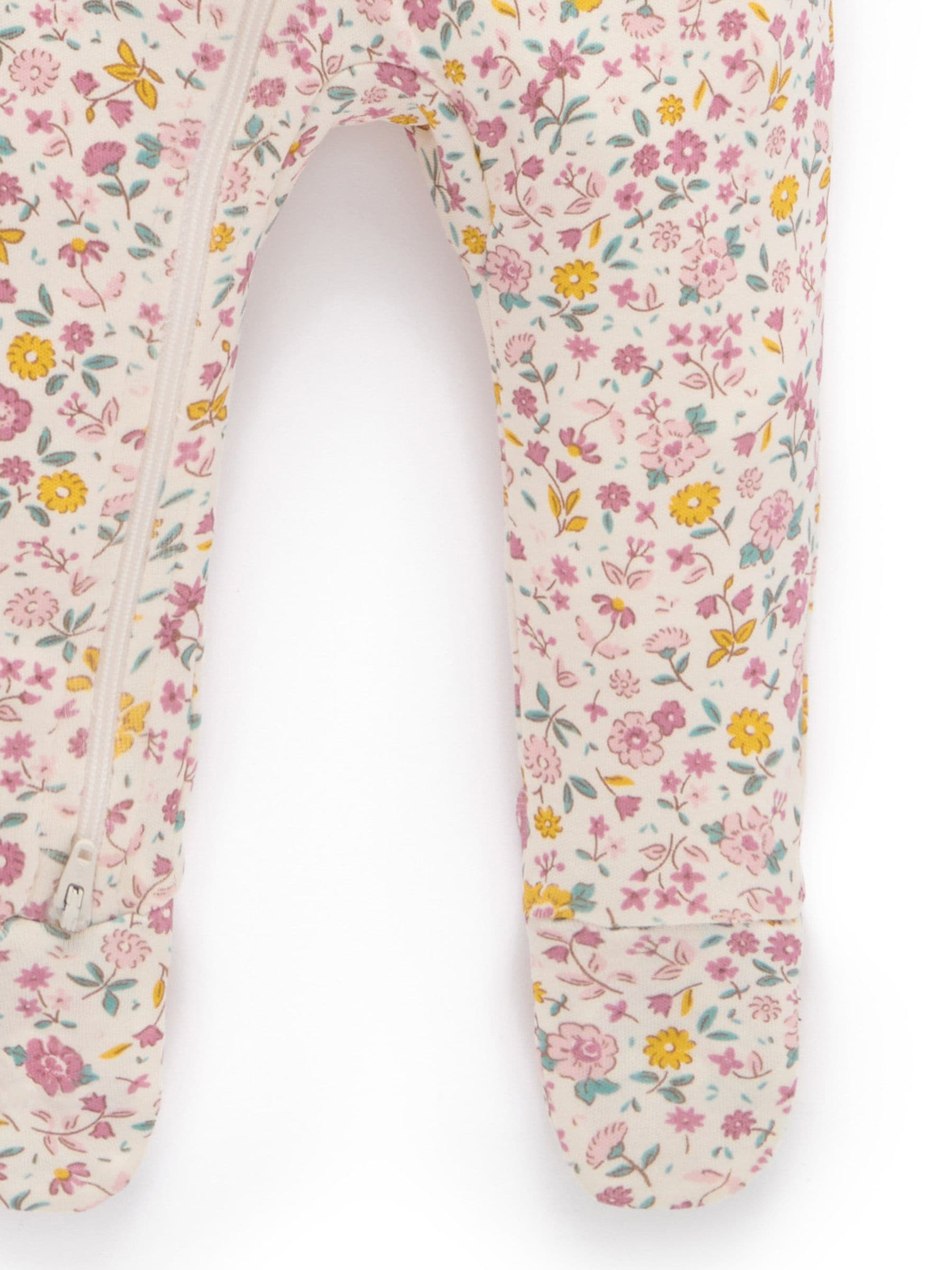 Purebaby Pink Zip Sleepsuits 2 Pack image 3