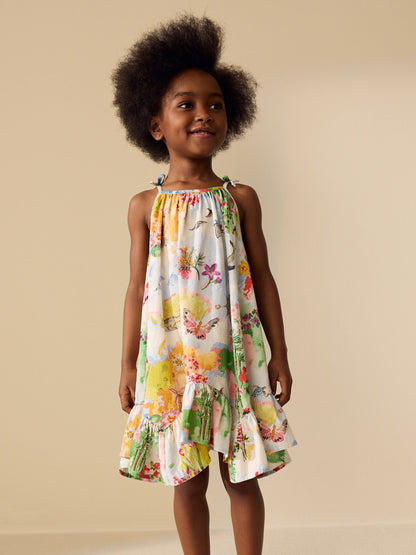 Map Print Strappy Summer Dress (3-16yrs) image 1