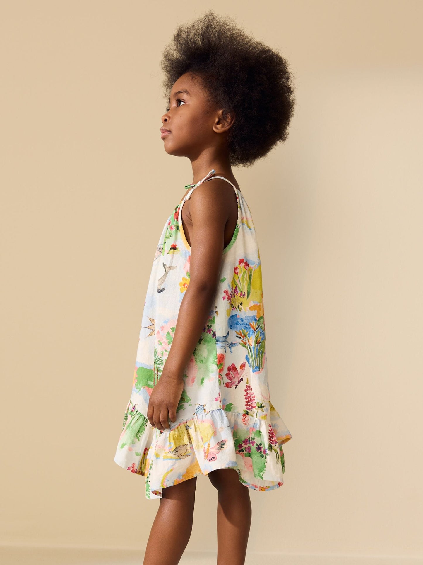Map Print Strappy Summer Dress (3-16yrs) image 2