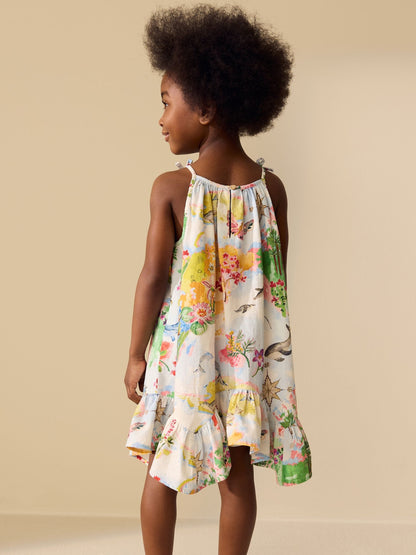 Map Print Strappy Summer Dress (3-16yrs) image 3