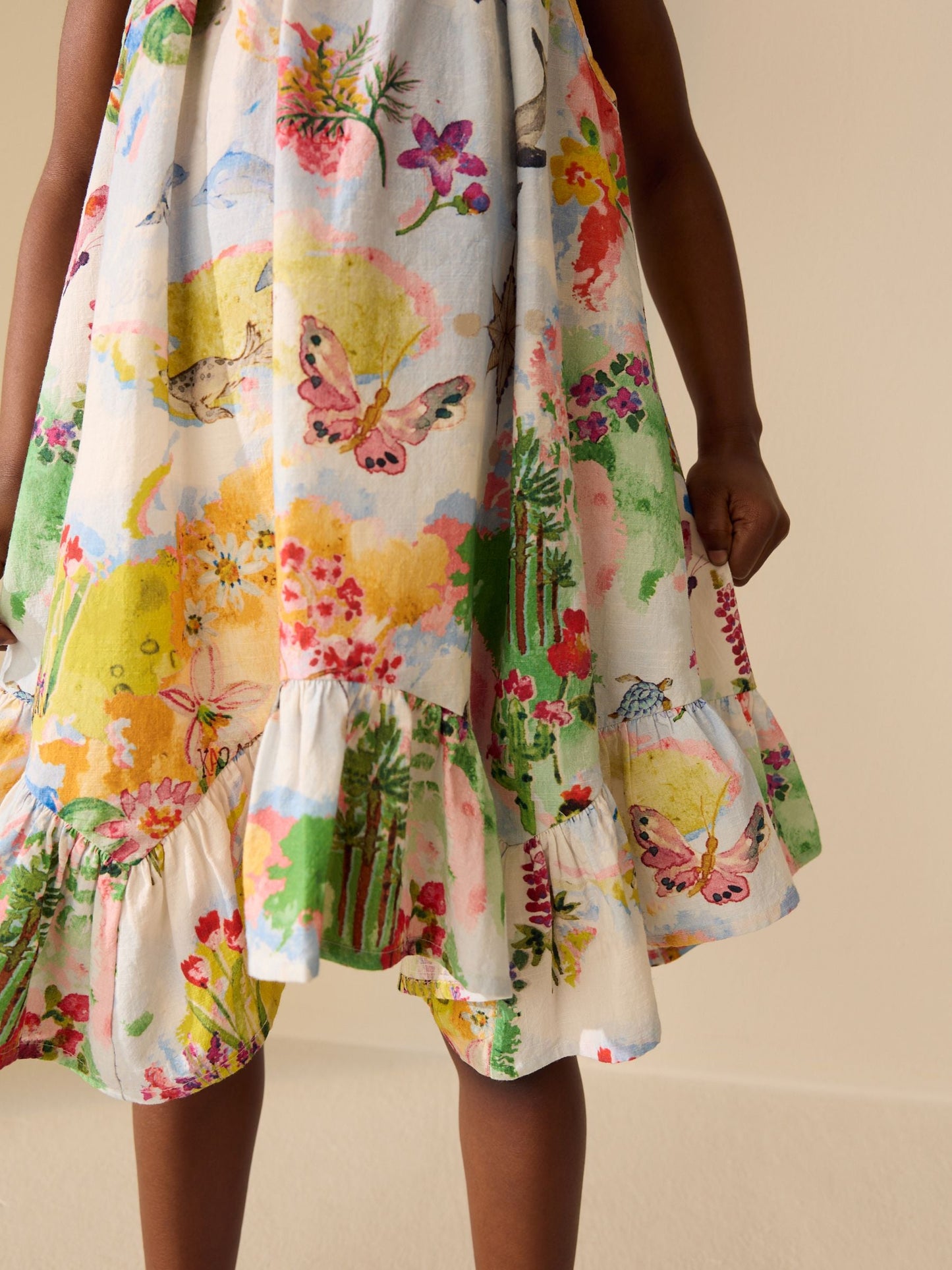 Map Print Strappy Summer Dress (3-16yrs) image 5