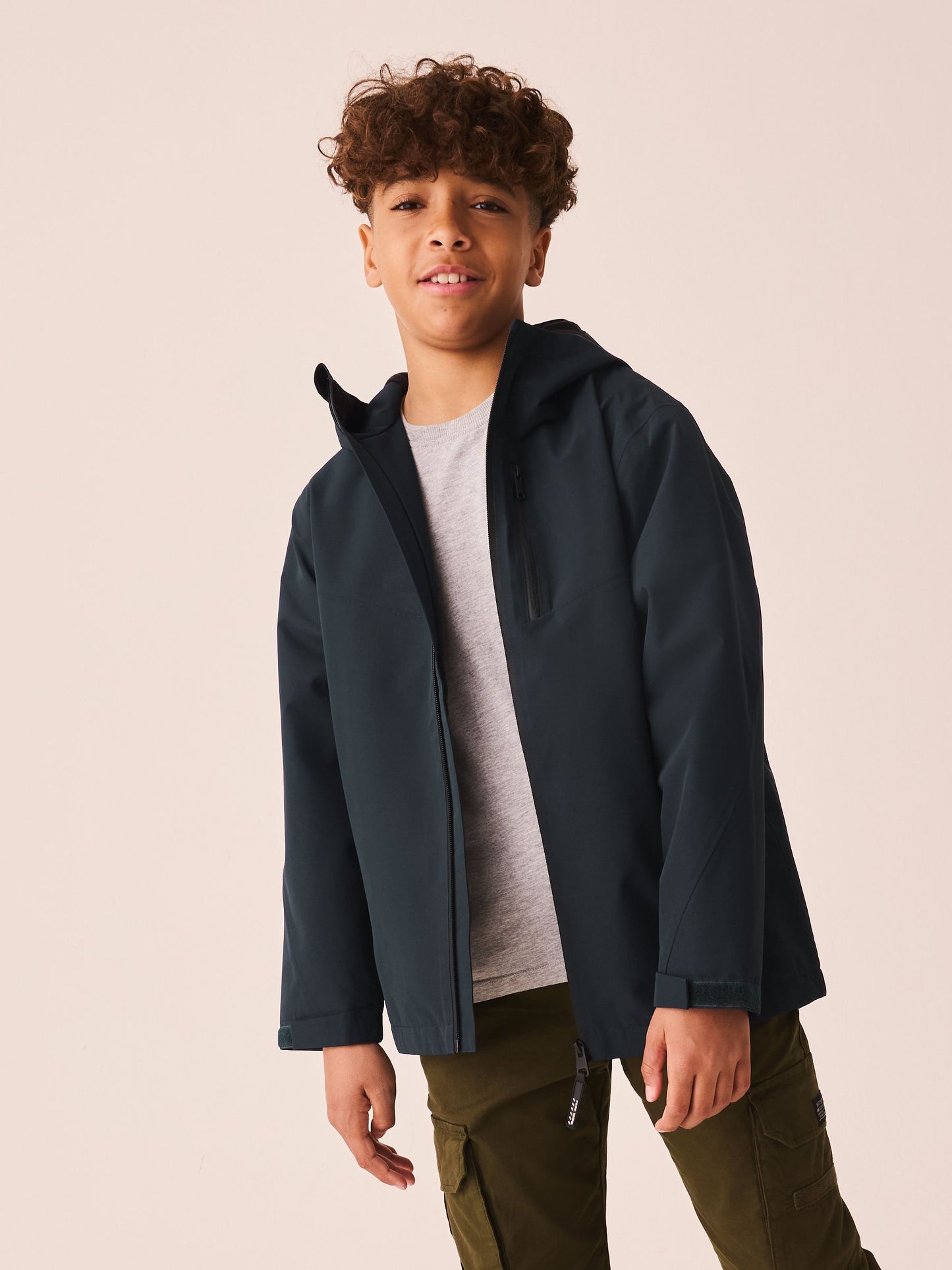 Dsiney Kidz - Navy Waterproof Fleece Lined Anorak Jacket (3-17yrs) image 2
