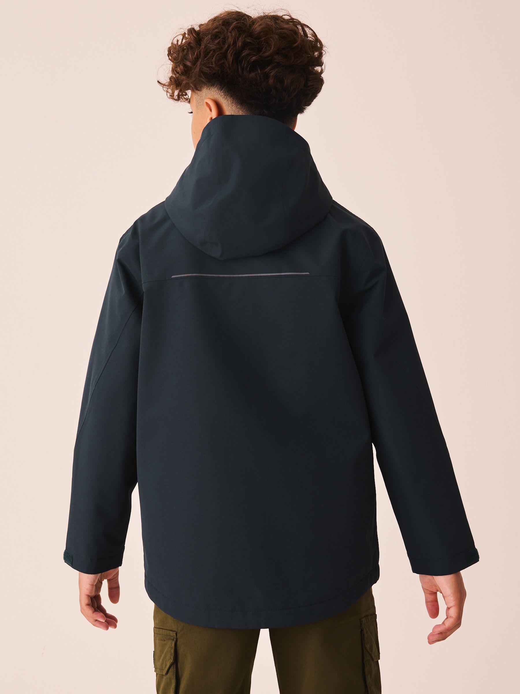 Dsiney Kidz - Navy Waterproof Fleece Lined Anorak Jacket (3-17yrs) image 3