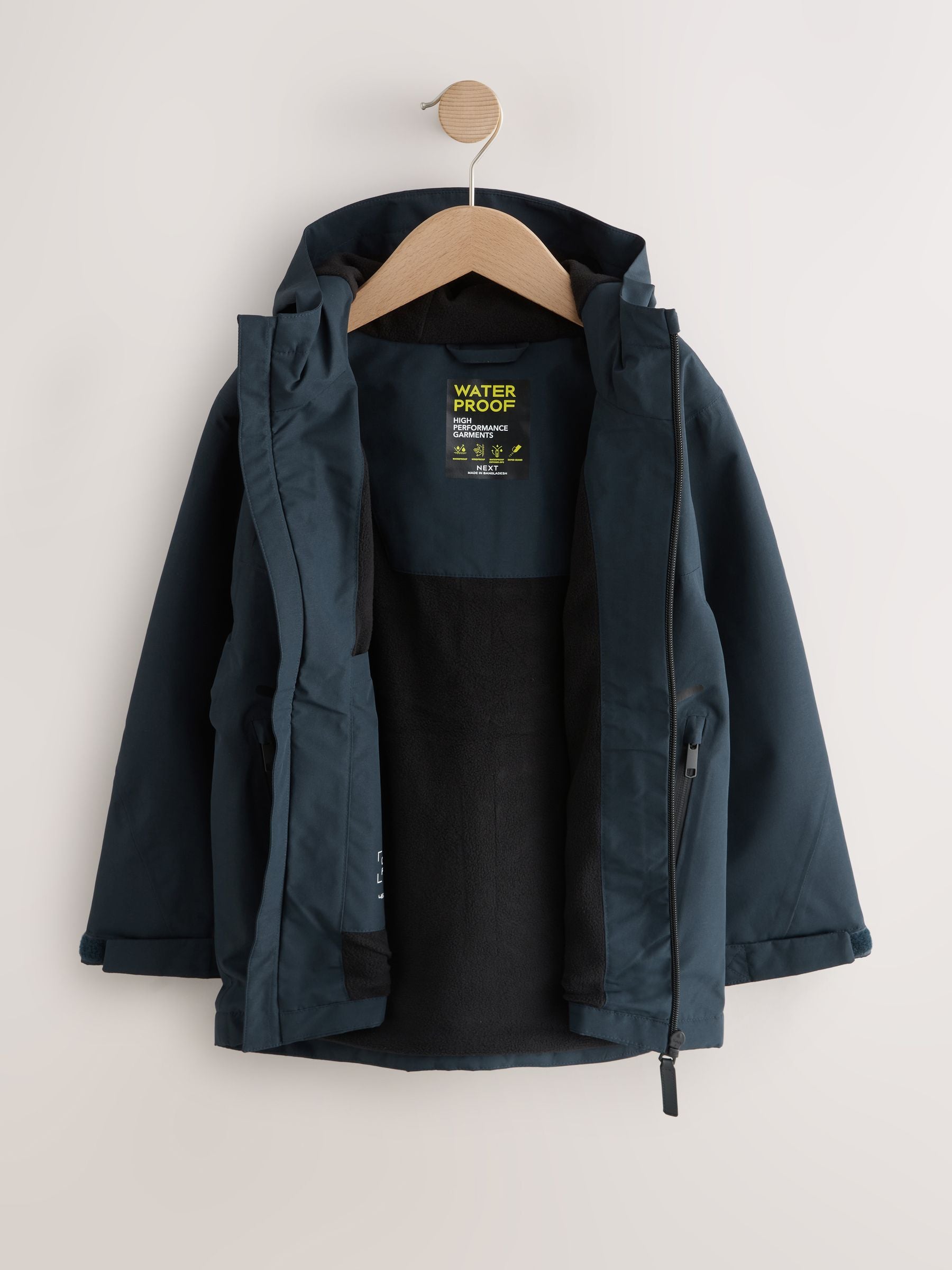 Dsiney Kidz - Navy Waterproof Fleece Lined Anorak Jacket (3-17yrs) image 5