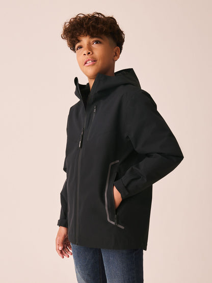 Dsiney Kidz - Black Waterproof Fleece Lined Anorak Jacket (3-17yrs) image 2