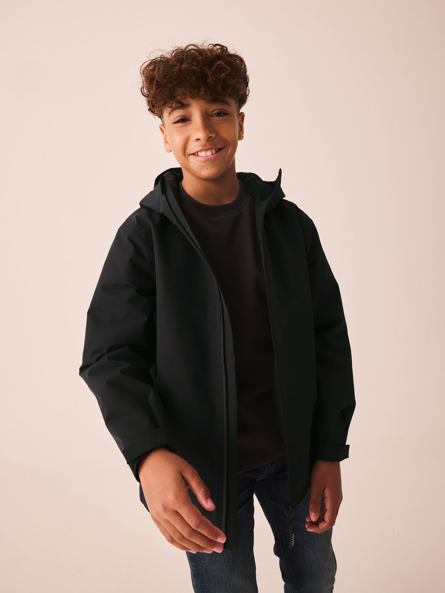 Dsiney Kidz - Black Waterproof Fleece Lined Anorak Jacket (3-17yrs) image 3
