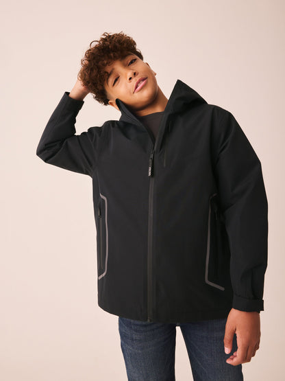 Dsiney Kidz - Black Waterproof Fleece Lined Anorak Jacket (3-17yrs) image 4