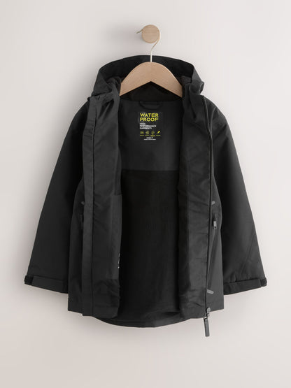 Dsiney Kidz - Black Waterproof Fleece Lined Anorak Jacket (3-17yrs) image 8
