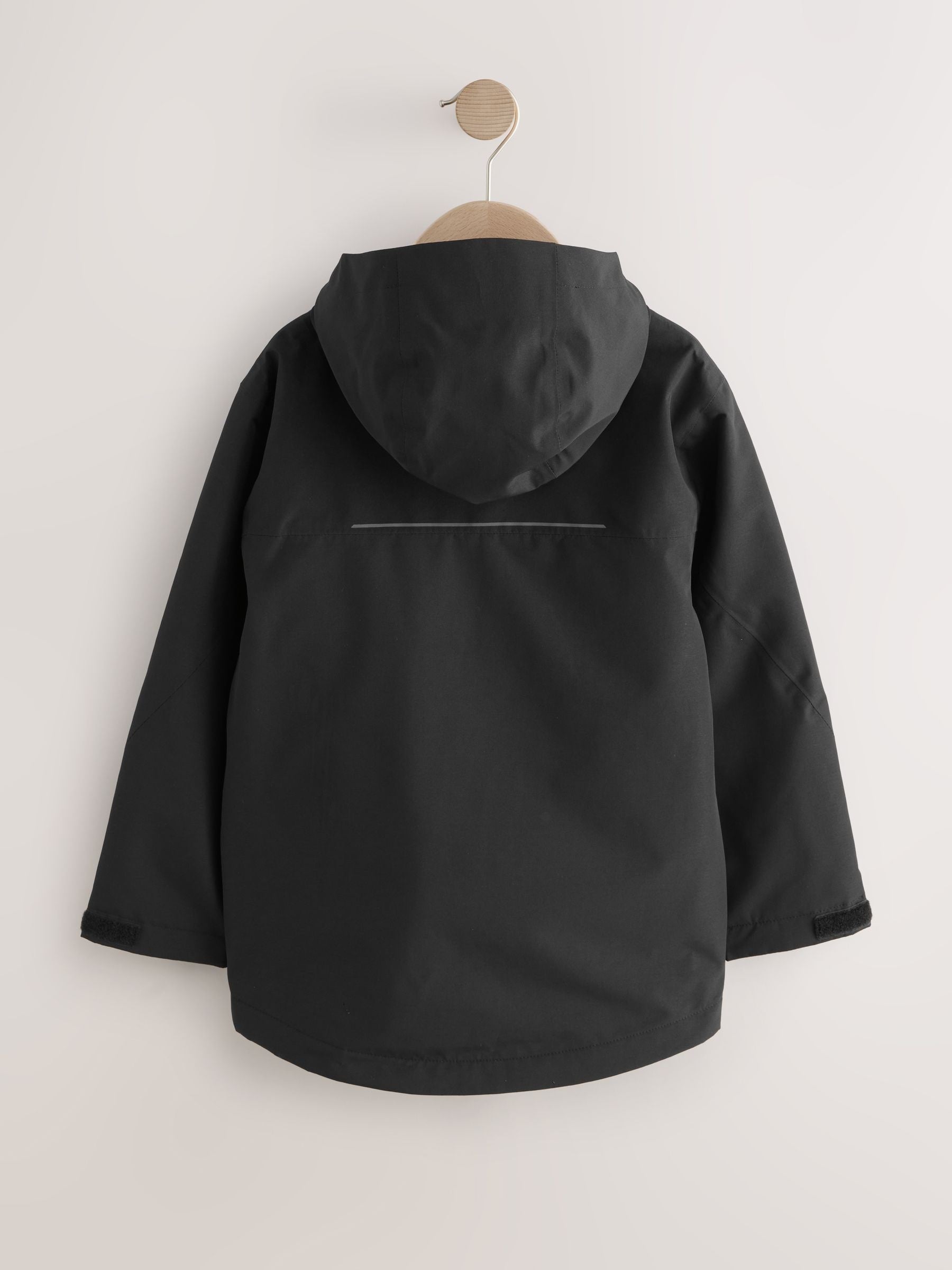 Dsiney Kidz - Black Waterproof Fleece Lined Anorak Jacket (3-17yrs) image 9