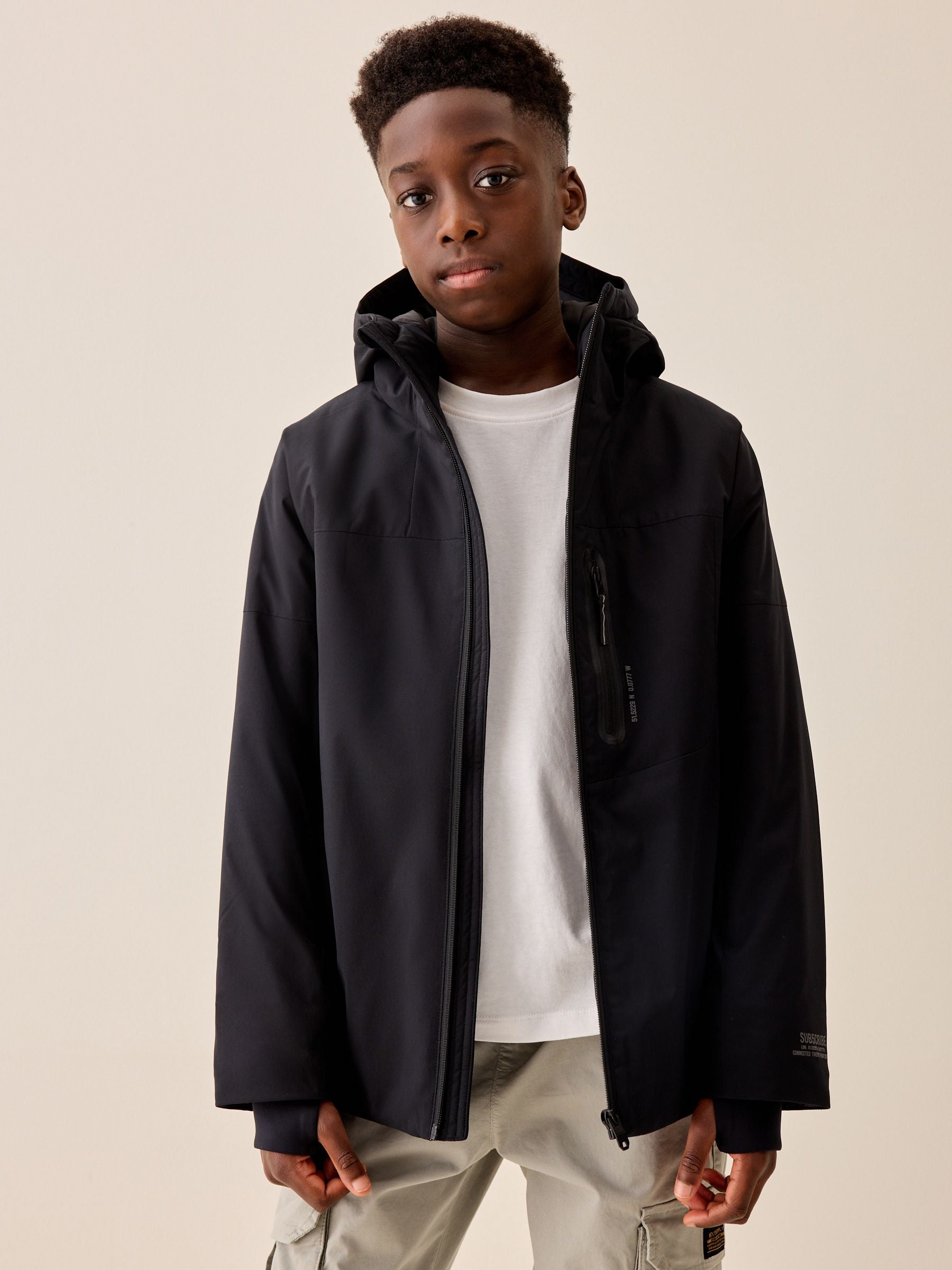 Dsiney Kidz - Black Shower Resistant Coat (3-17yrs) image 1