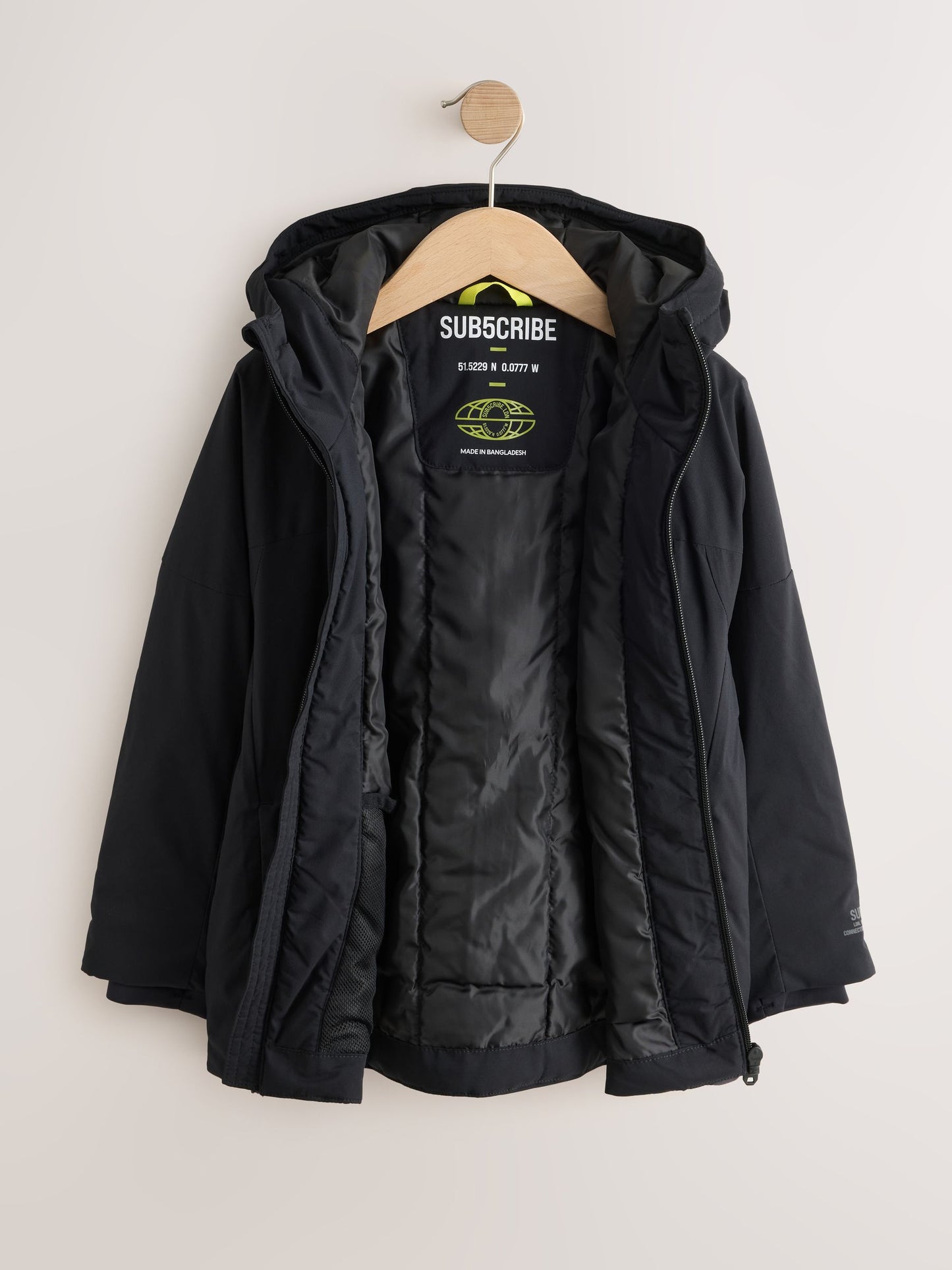 Dsiney Kidz - Black Shower Resistant Coat (3-17yrs) image 6