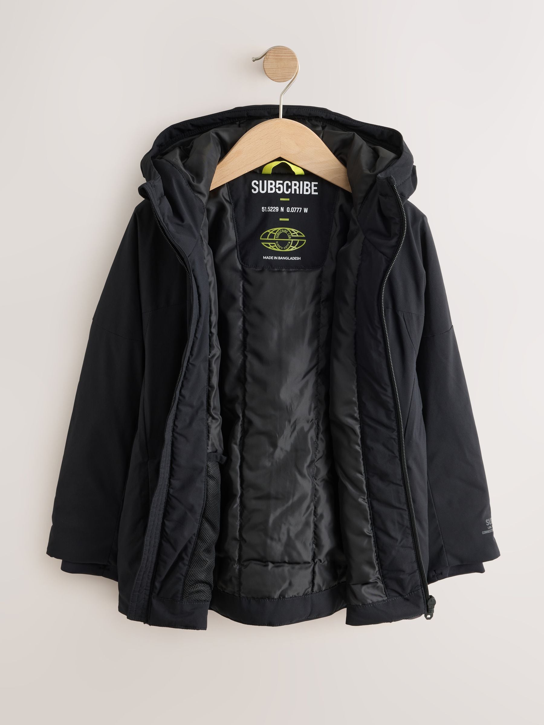 Dsiney Kidz - Black Shower Resistant Coat (3-17yrs) image 6