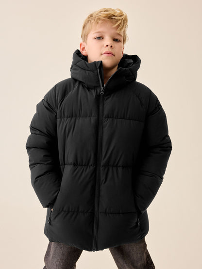 Dsiney Kidz - Black Microfleece Lined Padded Coat (3-17yrs) image 2