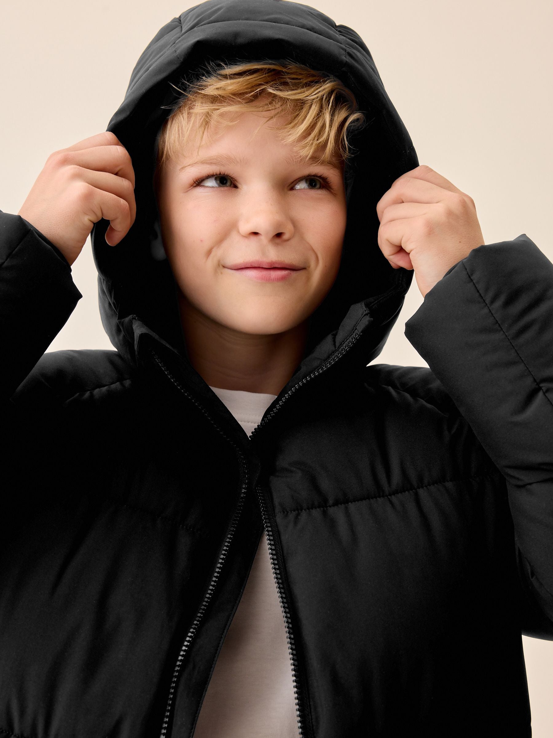 Dsiney Kidz - Black Microfleece Lined Padded Coat (3-17yrs) image 6