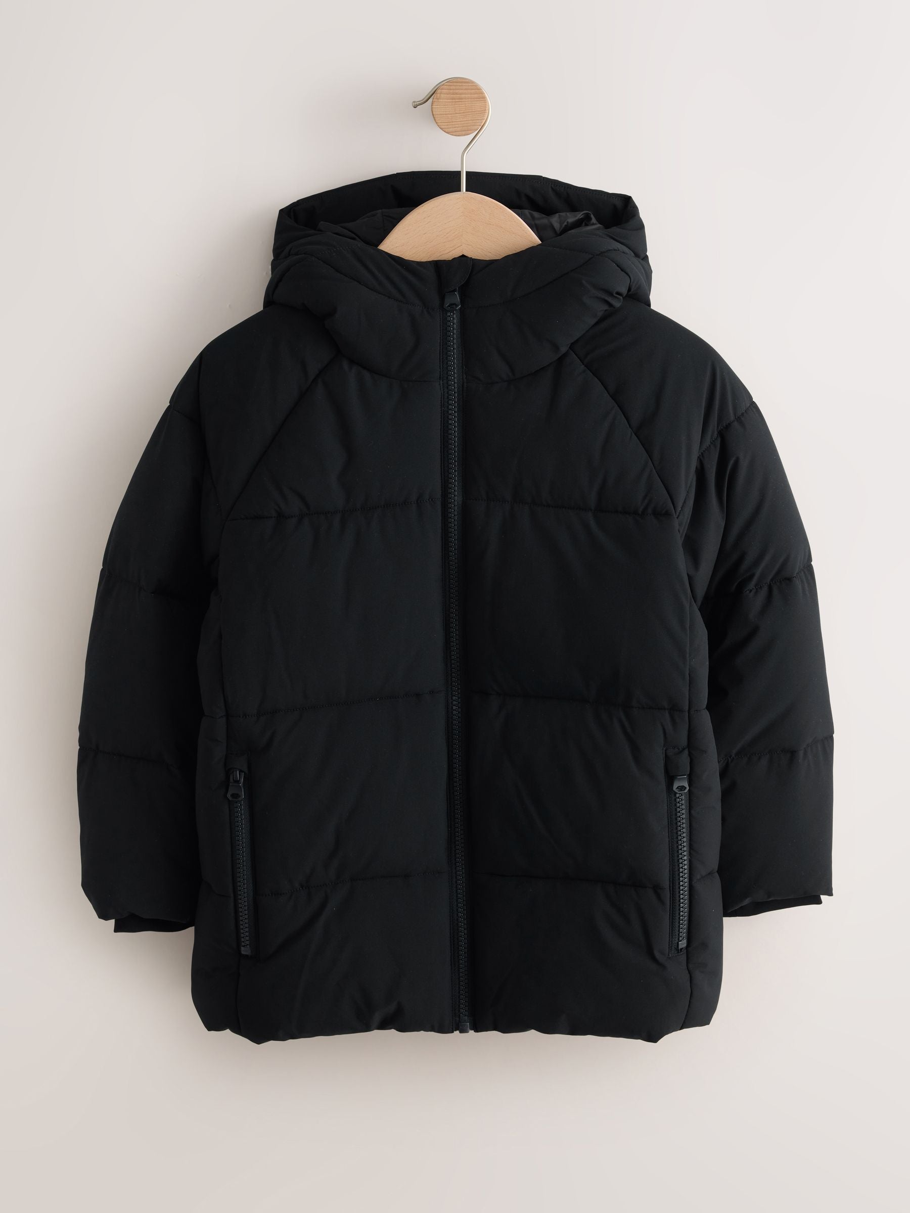Dsiney Kidz - Black Microfleece Lined Padded Coat (3-17yrs) image 7
