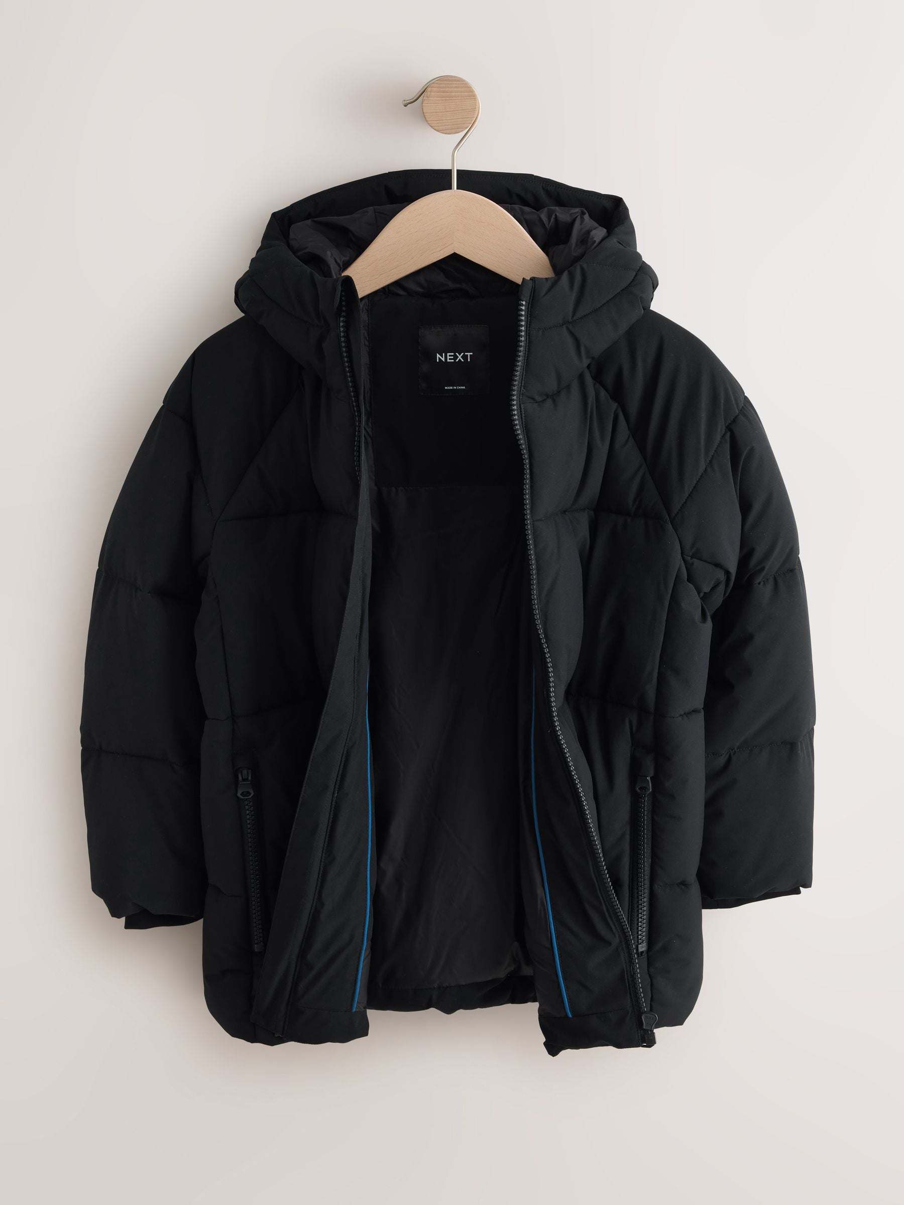Dsiney Kidz - Black Microfleece Lined Padded Coat (3-17yrs) image 8