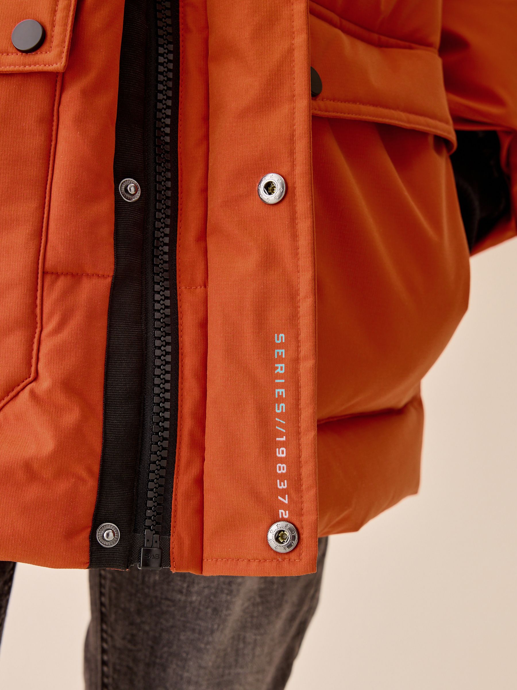 Dsiney Kidz - Orange Heavyweight Shower Resistant Faux Fur Trim Parka Coat (3-16yrs) image 11
