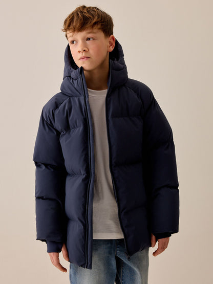 Dsiney Kidz - Navy Microfleece Lined Padded Coat (3-17yrs) image 1