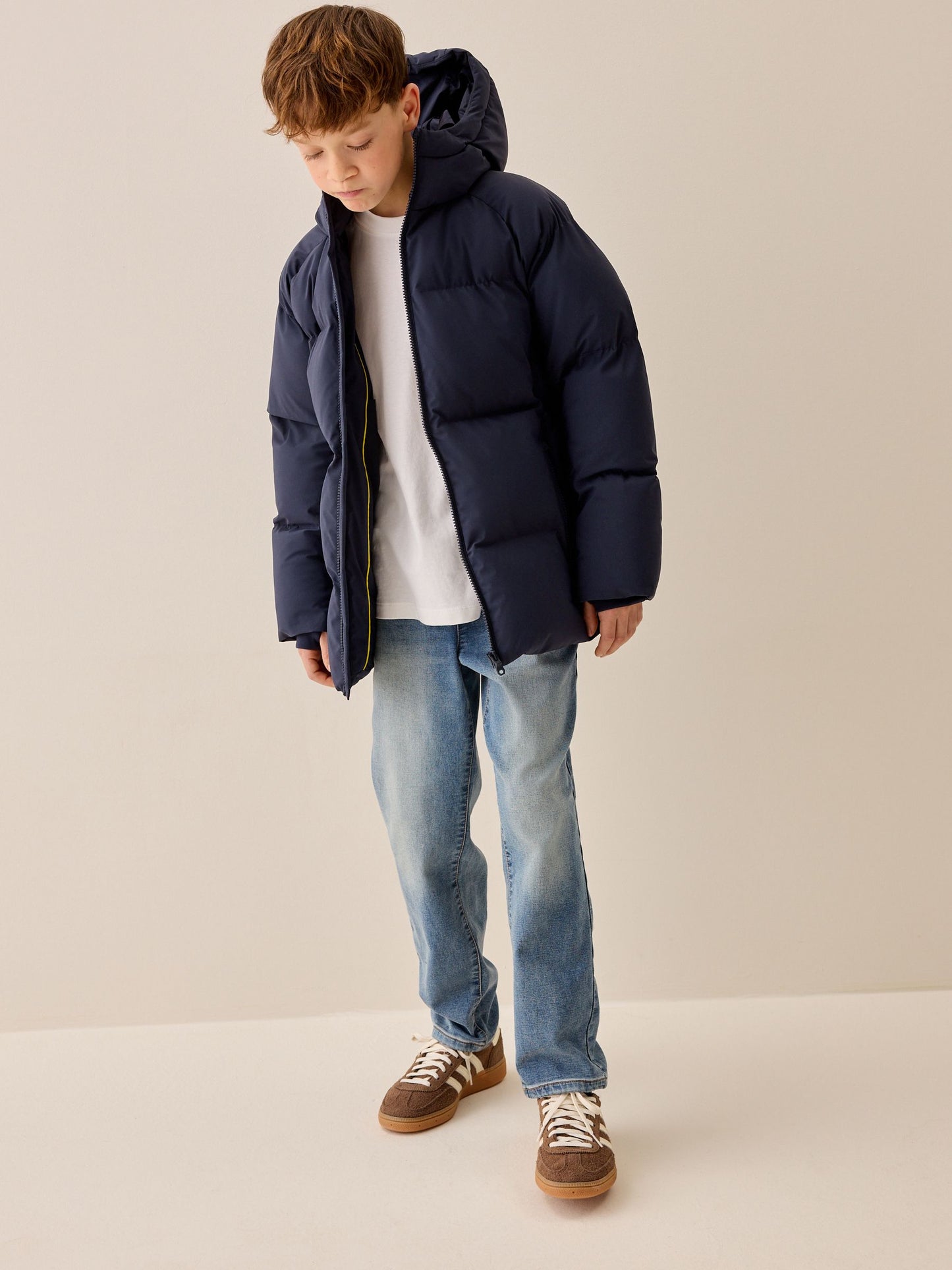 Dsiney Kidz - Navy Microfleece Lined Padded Coat (3-17yrs) image 2