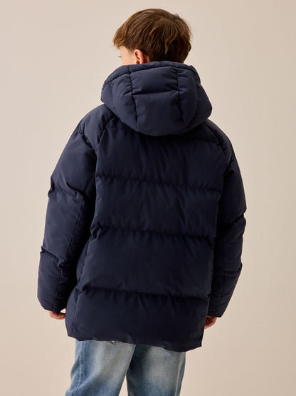 Dsiney Kidz - Navy Microfleece Lined Padded Coat (3-17yrs) image 3