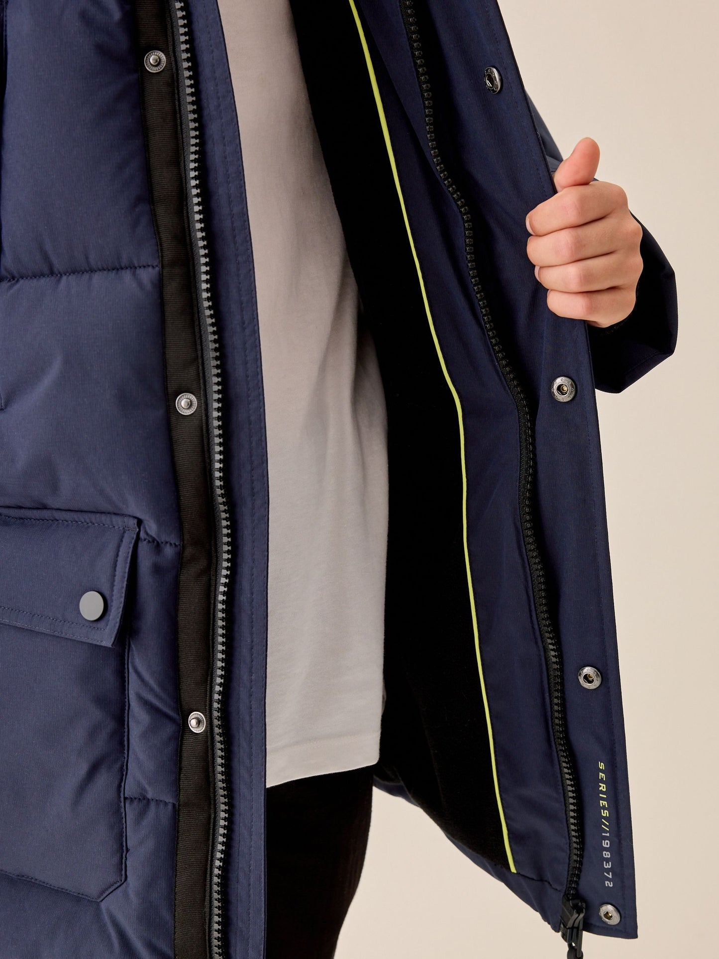 Dsiney Kidz - Navy Heavyweight Shower Resistant Faux Fur Trim Parka Coat (3-16yrs) image 7