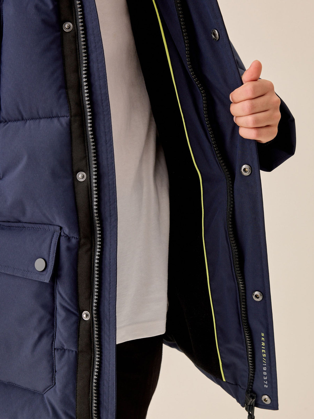 Dsiney Kidz - Navy Heavyweight Shower Resistant Faux Fur Trim Parka Coat (3-16yrs) image 7