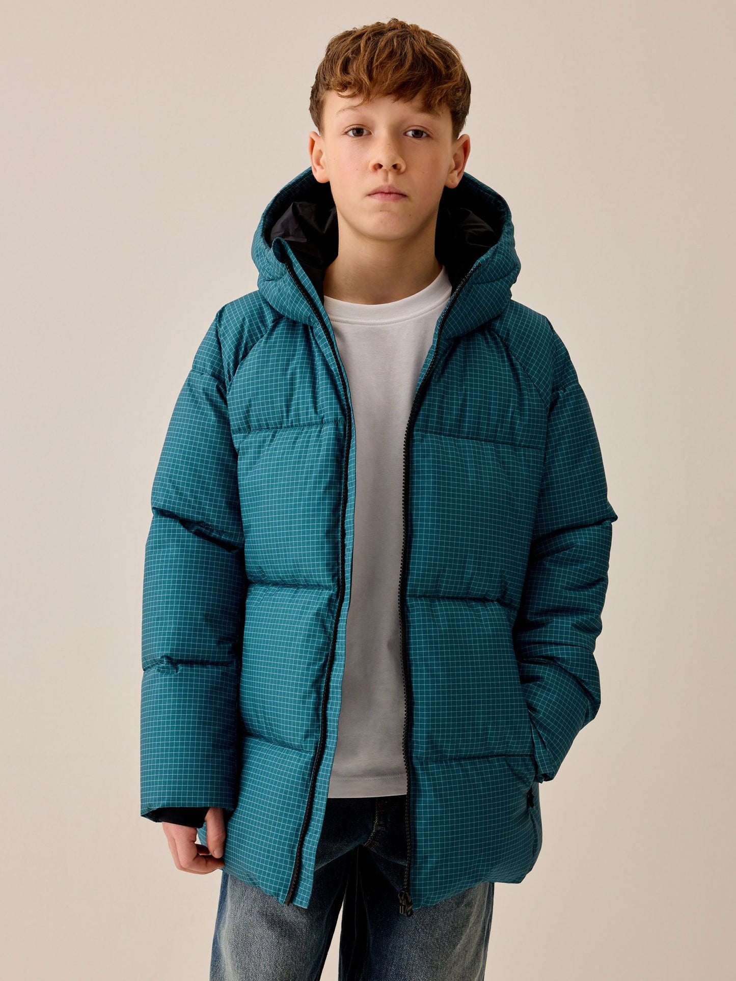Dsiney Kidz - Teal Blue Microfleece Lined Padded Coat (3-17yrs) image 2