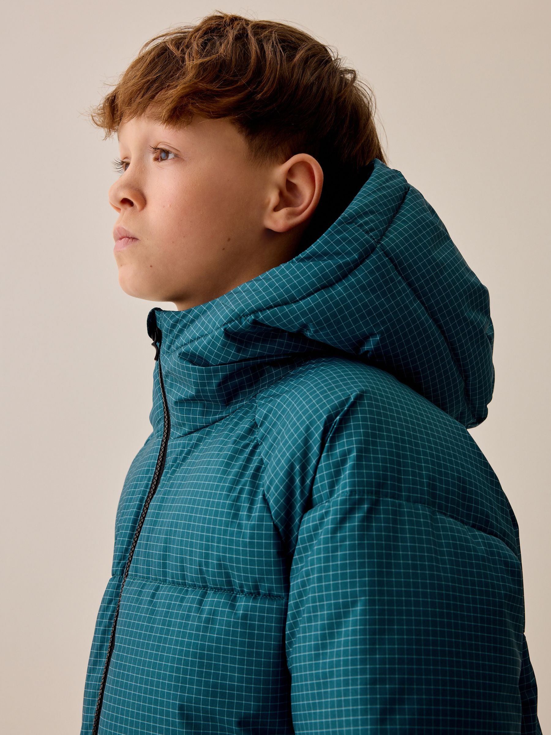 Dsiney Kidz - Teal Blue Microfleece Lined Padded Coat (3-17yrs) image 5